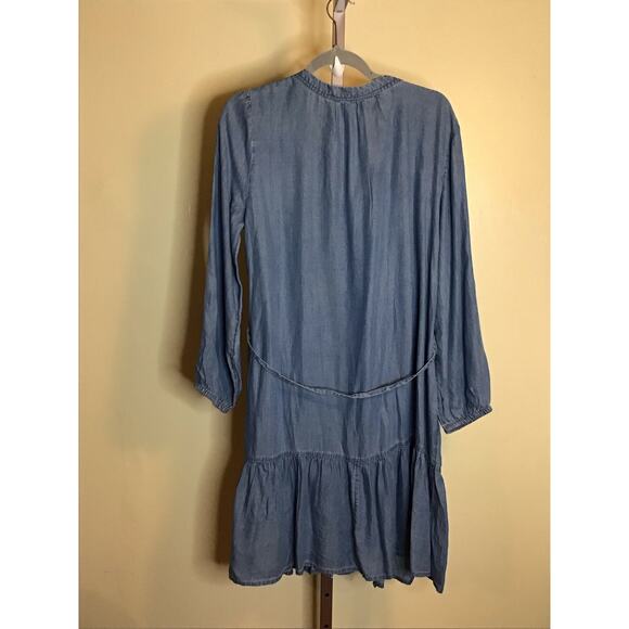 BeachLunchLounge Denim Dress Women Sz. Medium  NWT Blue Beachy  Coverup Boho - Picture 3 of 6